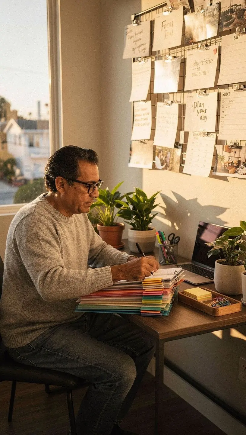 Clutter-free workspace promoting productivity and organization.