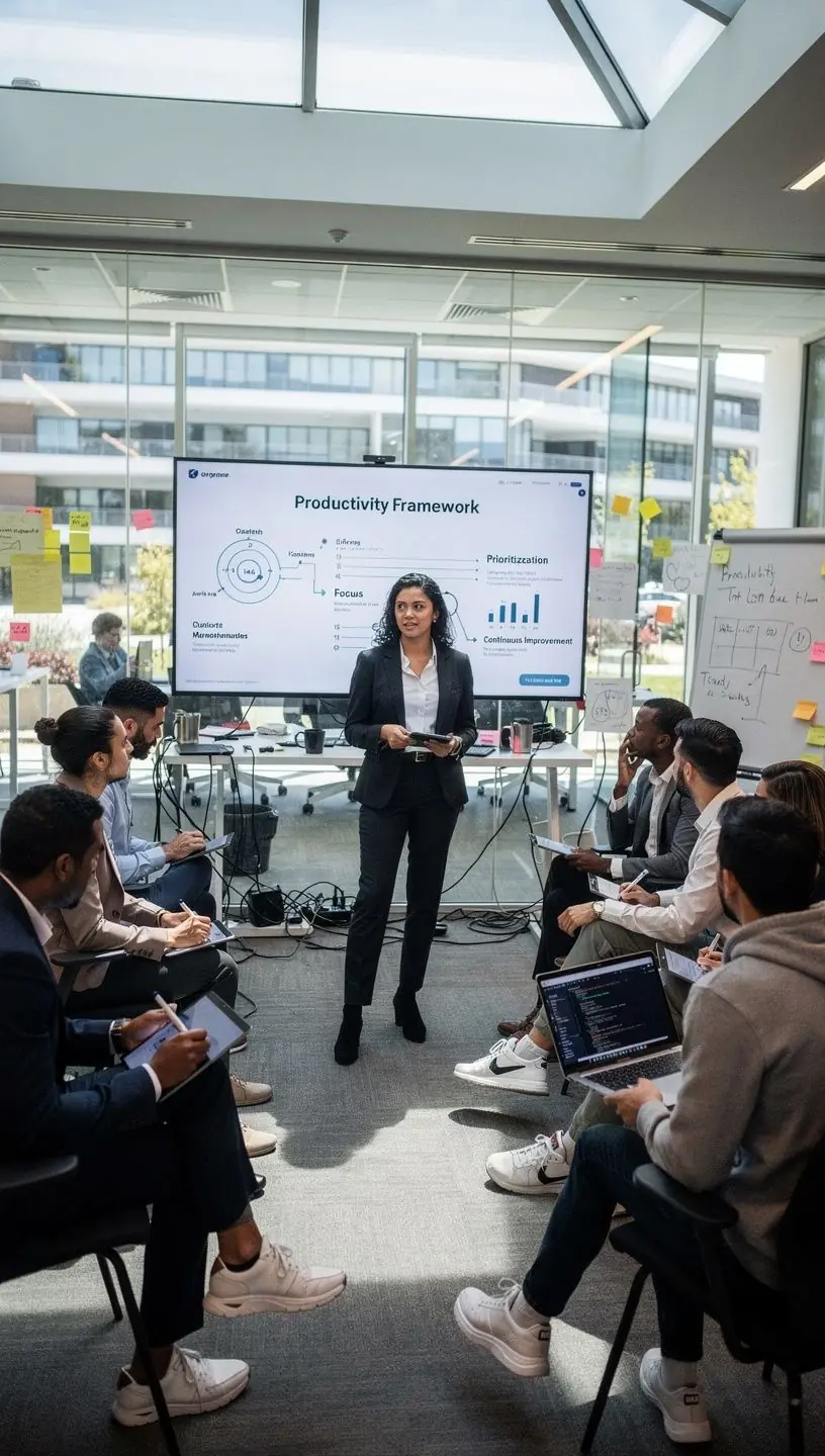 Illustration of habit formation and productivity strategies